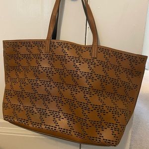Beautiful brown laser-cut Echo tote bag